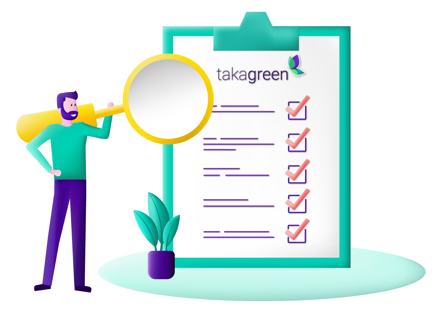 Illustration de la plateforme Takagreen, analyse