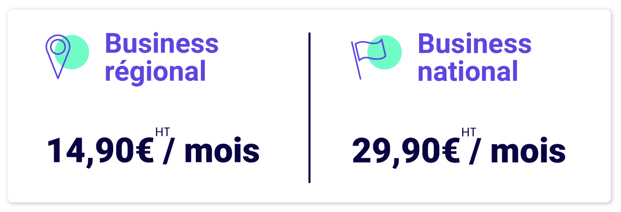 Illustration des tarifs d'abonnement pour une inscription sur la plateforme Takagreen