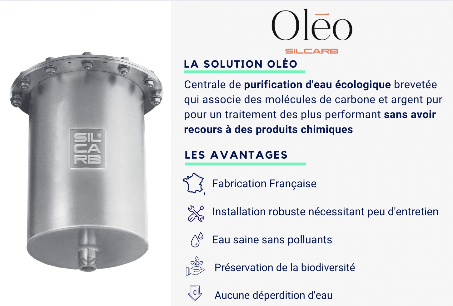 Oléo ecological water purifier