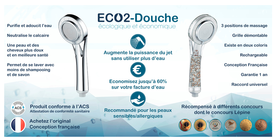 Douchette Eco2 douche - version transparente