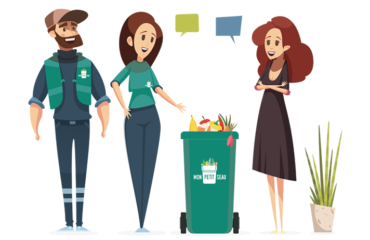 Illustration of the company Mon Petit Seau, collection of bio-waste