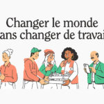 Illustration de l'entreprise Vendredi, plateforme qui permet à chacune et chacun de changer le monde sans changer de travail