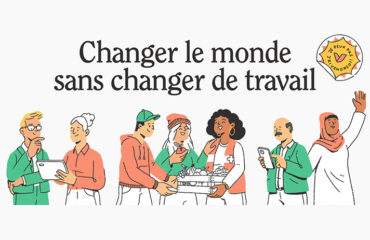 Illustration de l'entreprise Vendredi, plateforme qui permet à chacune et chacun de changer le monde sans changer de travail