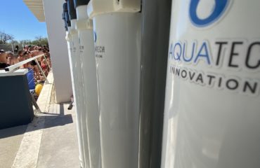 Photo of the company Aquacleaner, innovation allowing the regeneration of backwashing water in order to reinject it into the aquatic basins