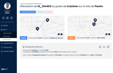 Photo de la solution Jeekan, optimisation des déplacements des collaborateurs