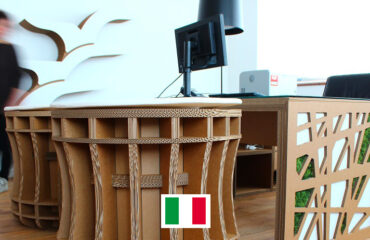 Photo of the company Nardi, creator of cardboard furniture