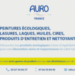 Bandeau de l'entreprise AURO, peintures naturelles et écologiques