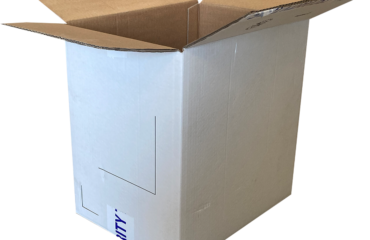 Photo of a reused cardboard proposed by the company Carton Vert